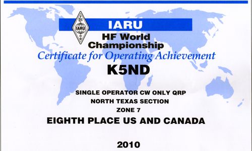 K5ND IARU 2010001 - Version 2